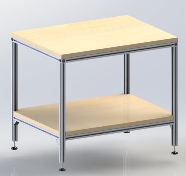Tischgestell mit Stellfüßen
